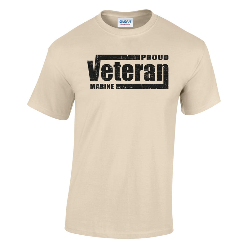 Proud Marine Veteran Printed T-Shirt