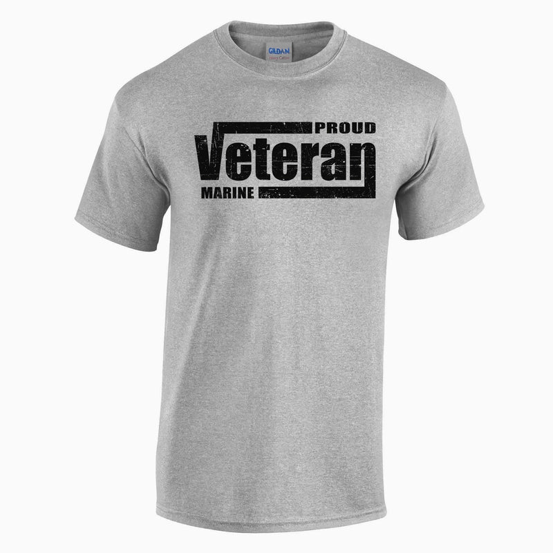 Proud Marine Veteran Printed T-Shirt