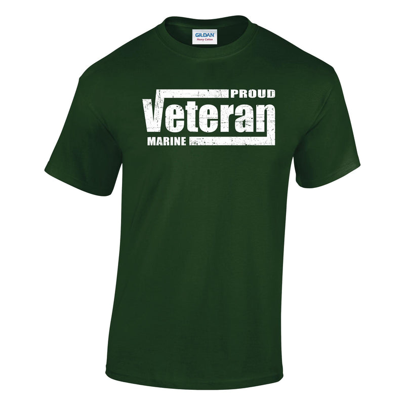 Proud Marine Veteran Printed T-Shirt