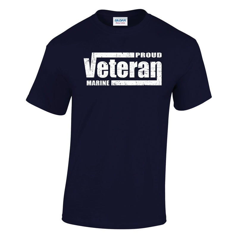 Proud Marine Veteran Printed T-Shirt