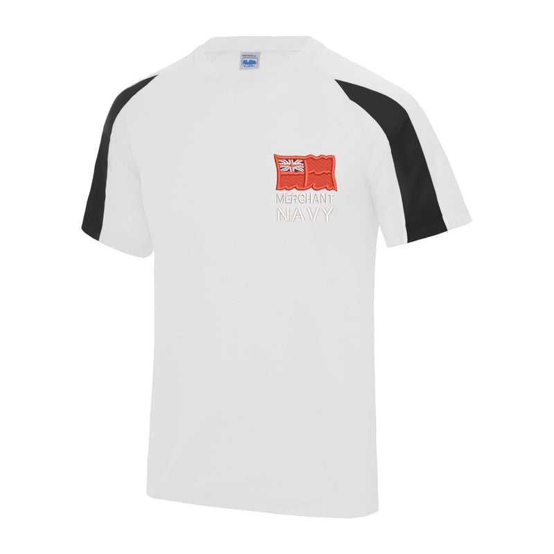 Merchant Navy Contrast Polyester T-Shirt