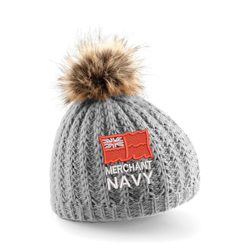 Merchant Navy Pom Pom Beanie Hat