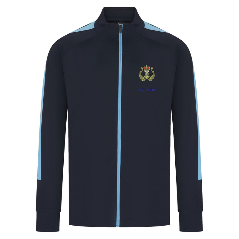 Navy Diver Knitted Tracksuit Top