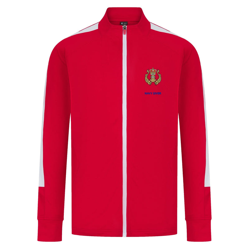 Navy Diver Knitted Tracksuit Top