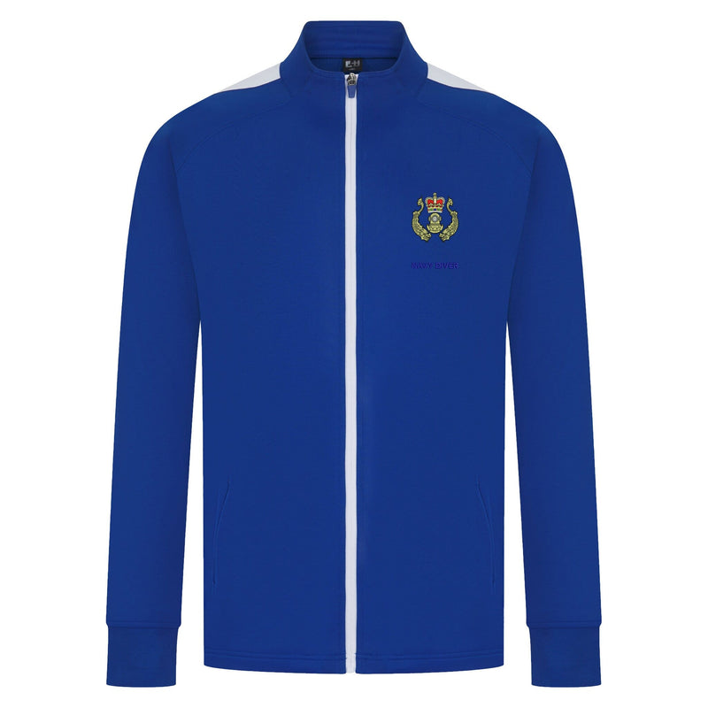 Navy Diver Knitted Tracksuit Top