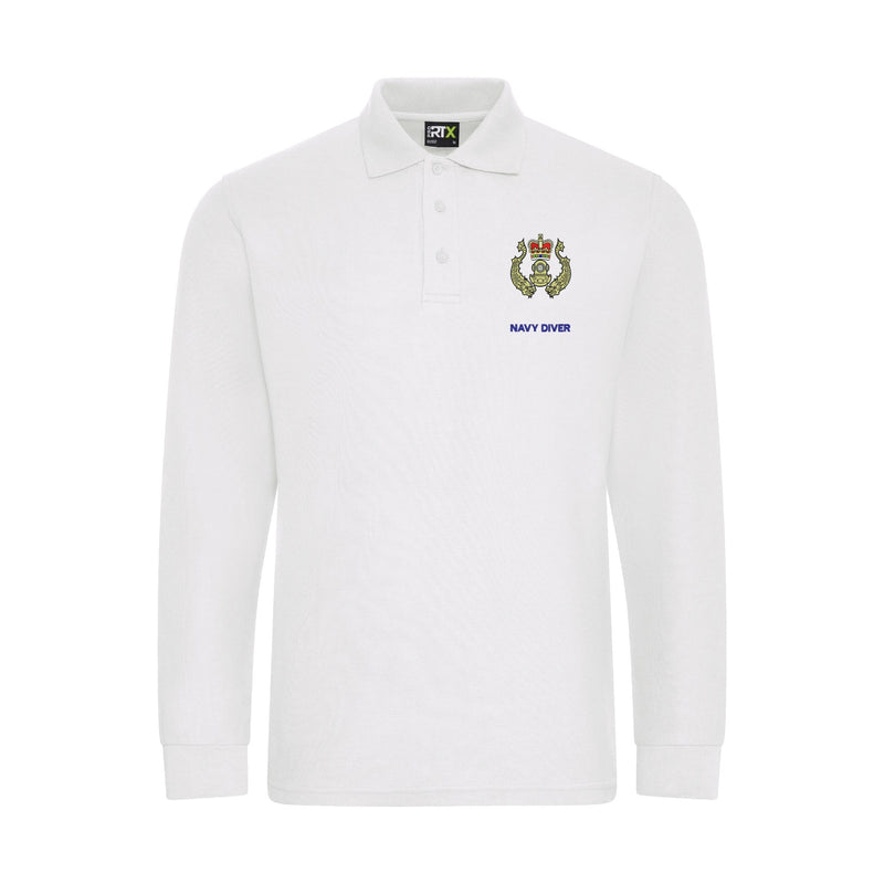 Navy Diver Long Sleeve Polo Shirt