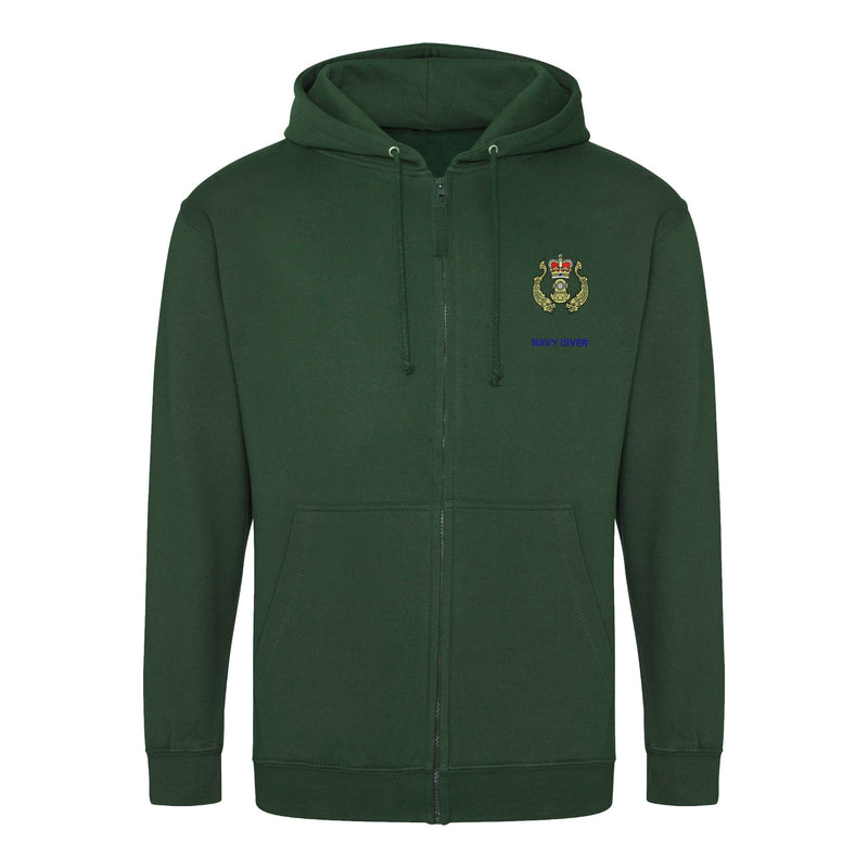 Navy Diver Zipped Hoodie