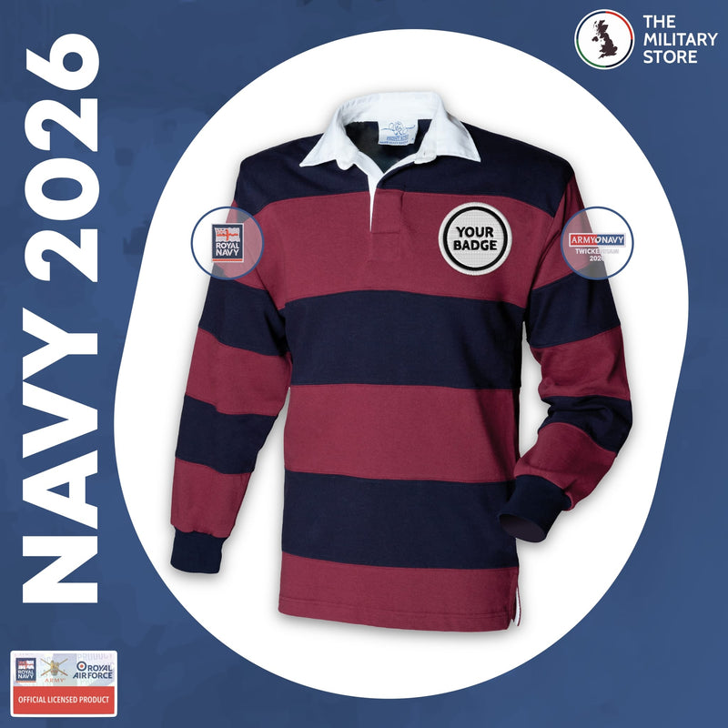 Royal Navy - Sewn Stripe Long Sleeve Rugby Shirt - Army v Navy 2026
