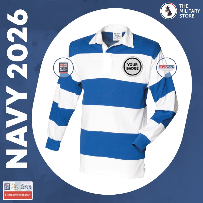 Royal Navy - Sewn Stripe Long Sleeve Rugby Shirt - Army v Navy 2026