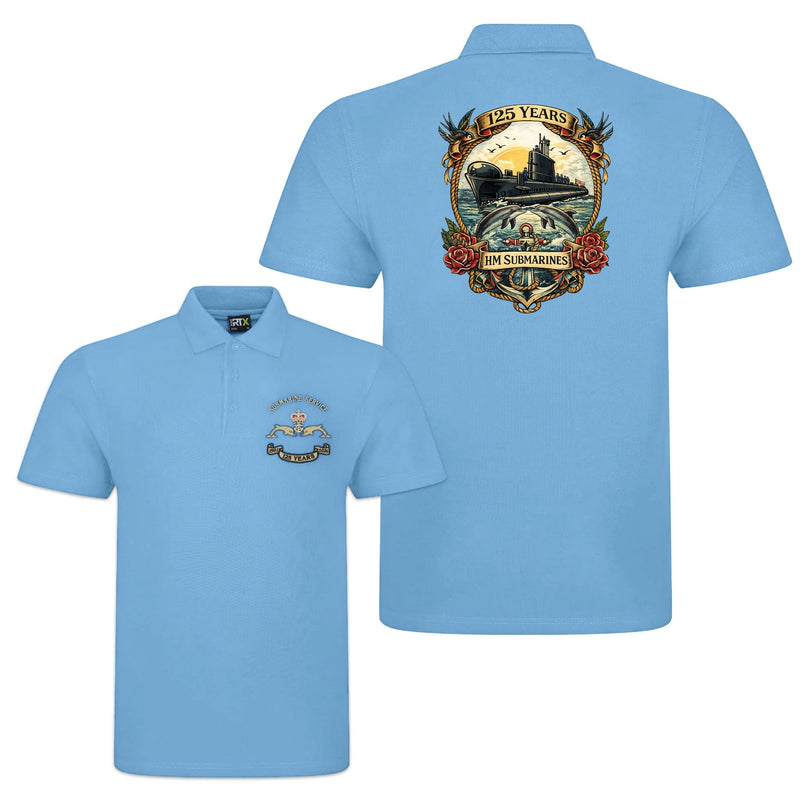 Navy Submariner 125th Diesel Polo Shirt - Includes Backprint