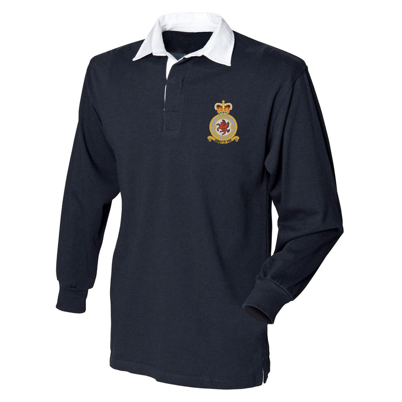 No 18 Squadron RAF Front Row Long Sleeve Rugby Shirt