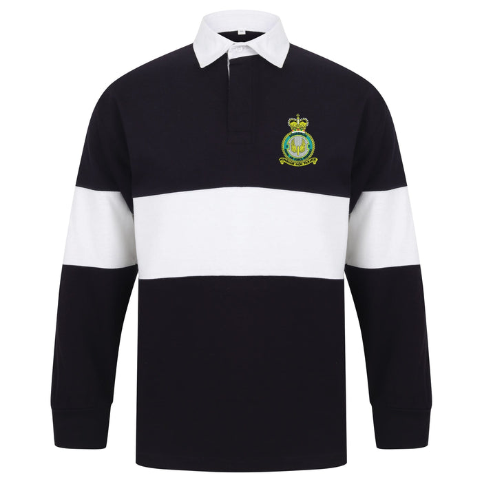 No 2 Squadron RAF Long Sleeve Panelled Rugby Shirt