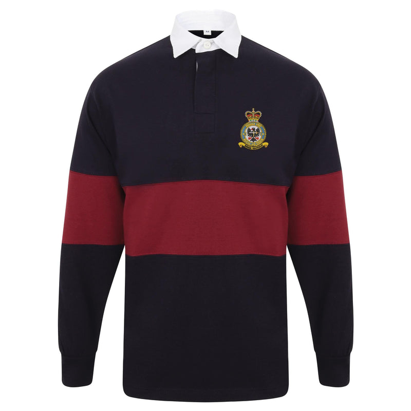 No 26 Signals Unit RAF Long Sleeve Panelled Rugby Shirt