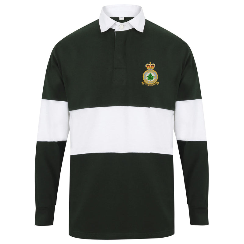 No 5 Squadron RAF Front Row Long Sleeve Panelled Rugby Shirt