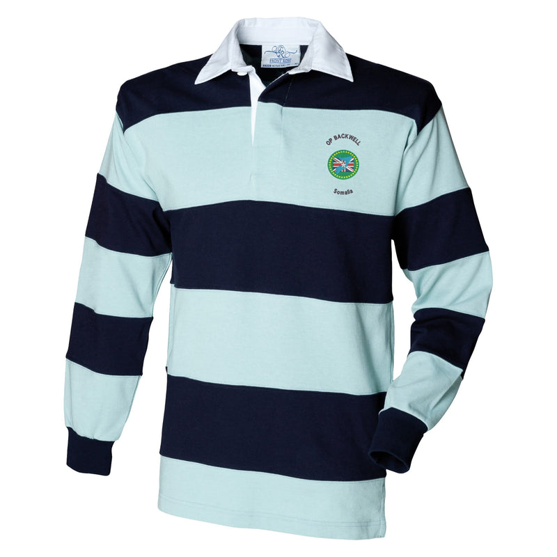 OP Backwell Somalia Front Row Sewn Stripe Long Sleeve Rugby Shirt