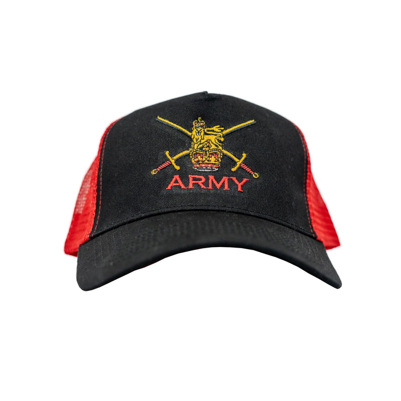 Army (Crossed Swords) Black/Red Trucker Cap
