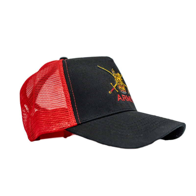 Army (Crossed Swords) Black/Red Trucker Cap