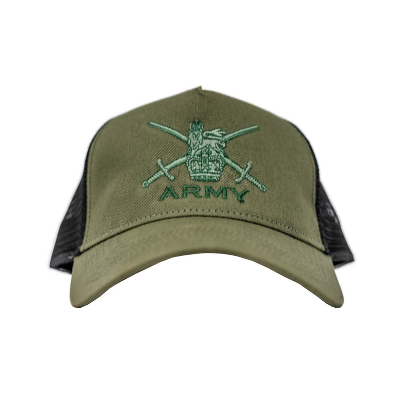 Army (Crossed Swords) Green Trucker Cap