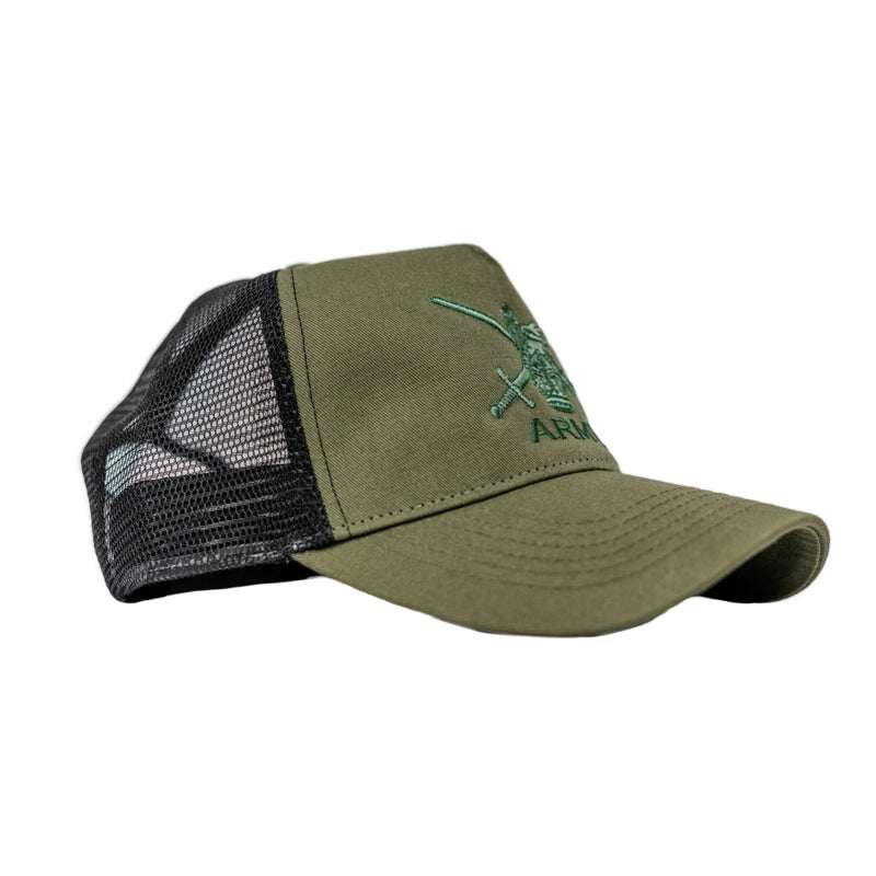 Army (Crossed Swords) Green Trucker Cap