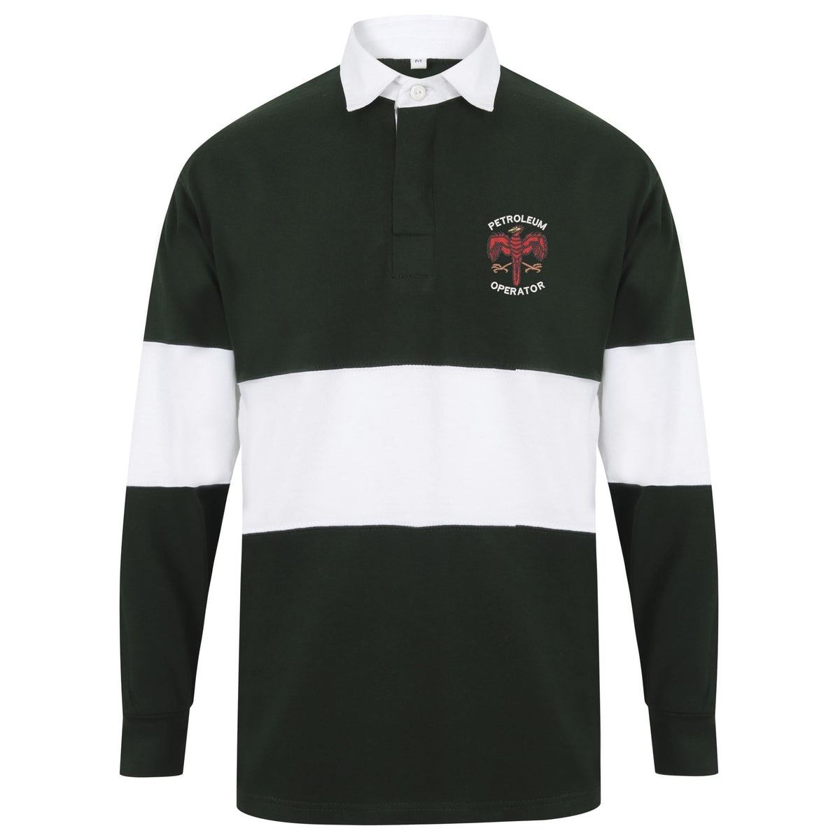 Petroleum Operator Front Row Long Sleeve Panelled Rugby Shirt — The ...