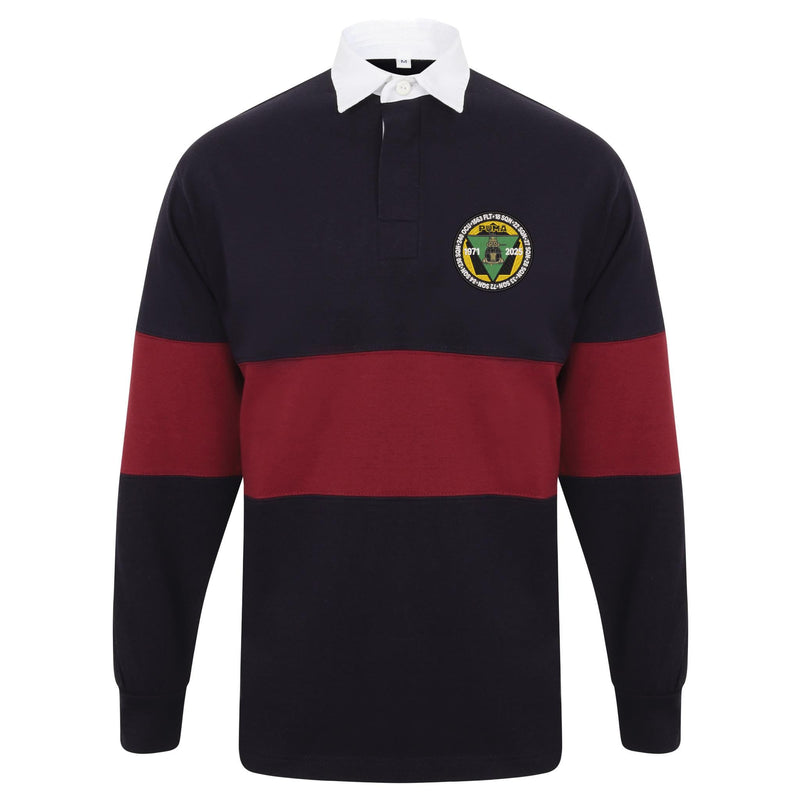 Puma Helicopter 1971-2025 Front Row Long Sleeve Panelled Rugby Shirt