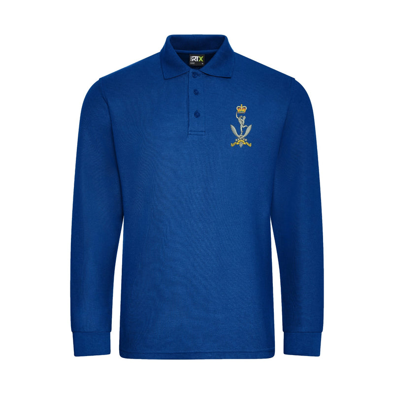 Queens Gurkha Signals Long Sleeve Polo Shirt
