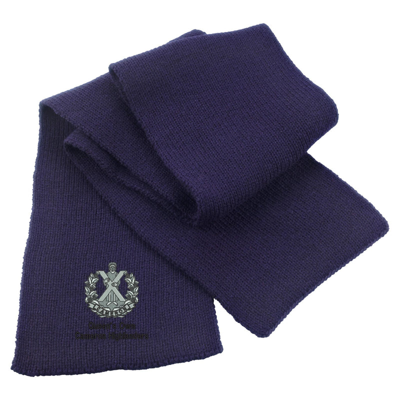 Queens Own Cameron Highlanders Heavy Knit Scarf