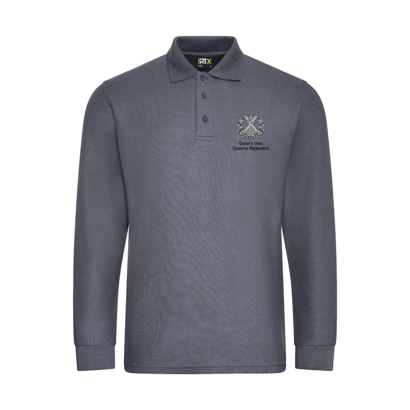 Queens Own Cameron Highlanders Long Sleeve Polo Shirt