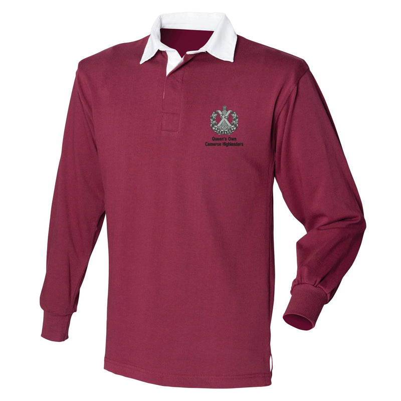 Queens Own Cameron Highlanders Front Row Long Sleeve Rugby Shirt