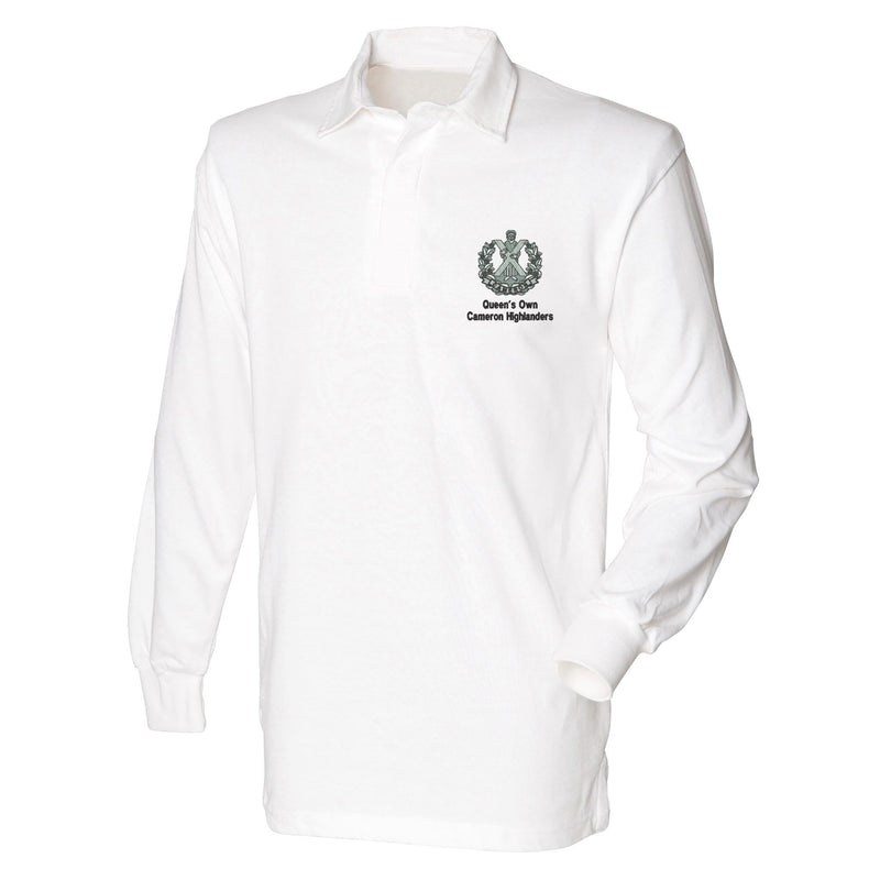 Queens Own Cameron Highlanders Front Row Long Sleeve Rugby Shirt