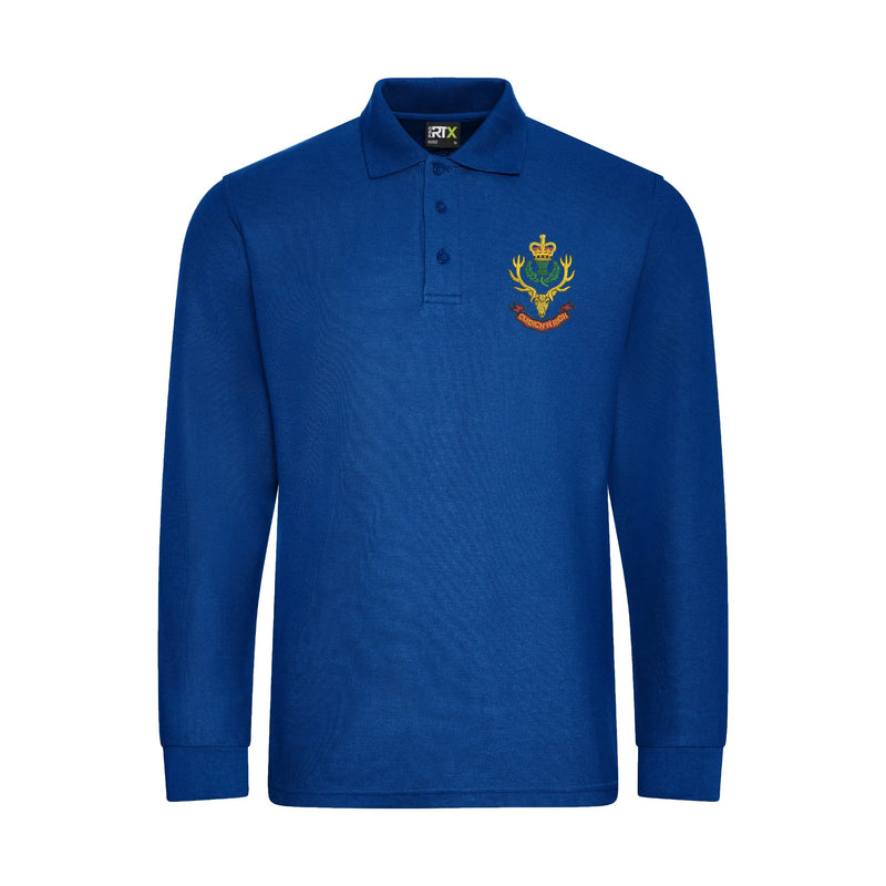 Queens Own Highlanders Long Sleeve Polo Shirt