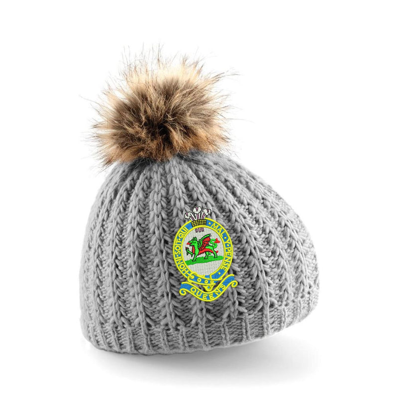 Queens Regiment Pom Pom Beanie Hat