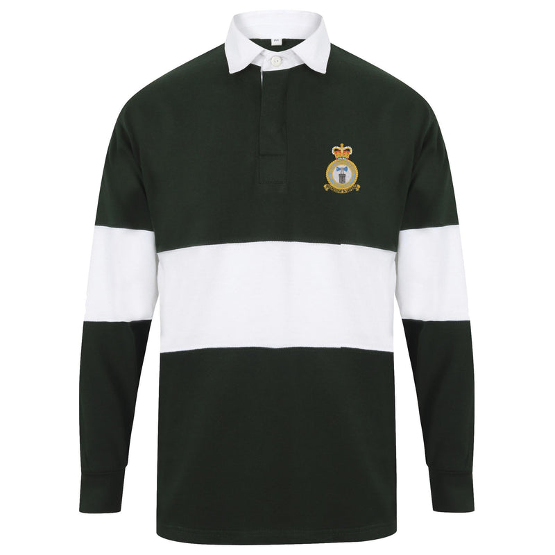 RAF Coltishall Front Row Long Sleeve Panelled Rugby Shirt