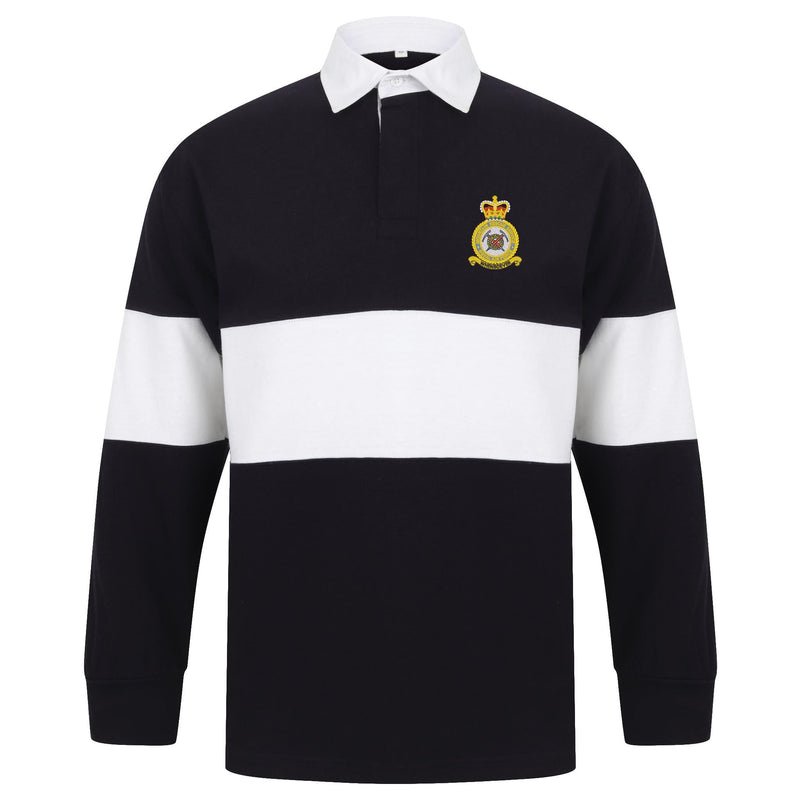 RAF Mountain Rescue Service Front Row Long Sleeve Panelled Rugby Shirt