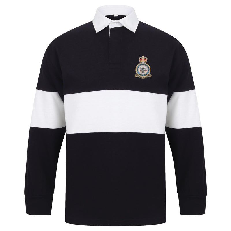 RAF Newton Front Row Long Sleeve Panelled Rugby Shirt