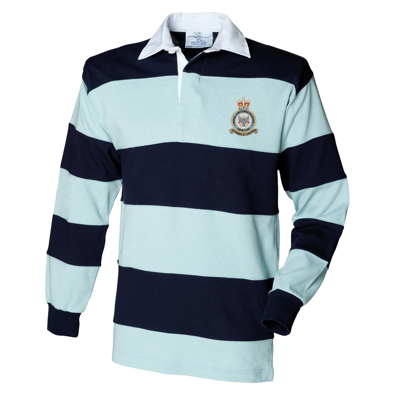 RAF Newton Front Row Sewn Stripe Long Sleeve Rugby Shirt