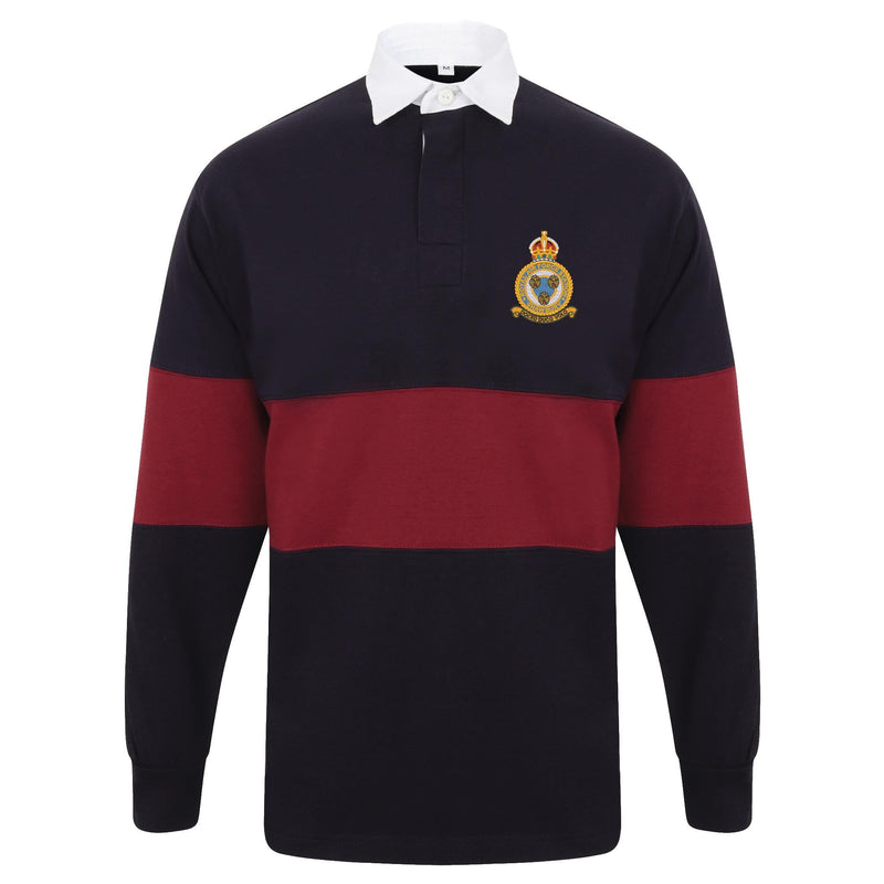 RAF Shawbury Front Row Long Sleeve Panelled Rugby Shirt