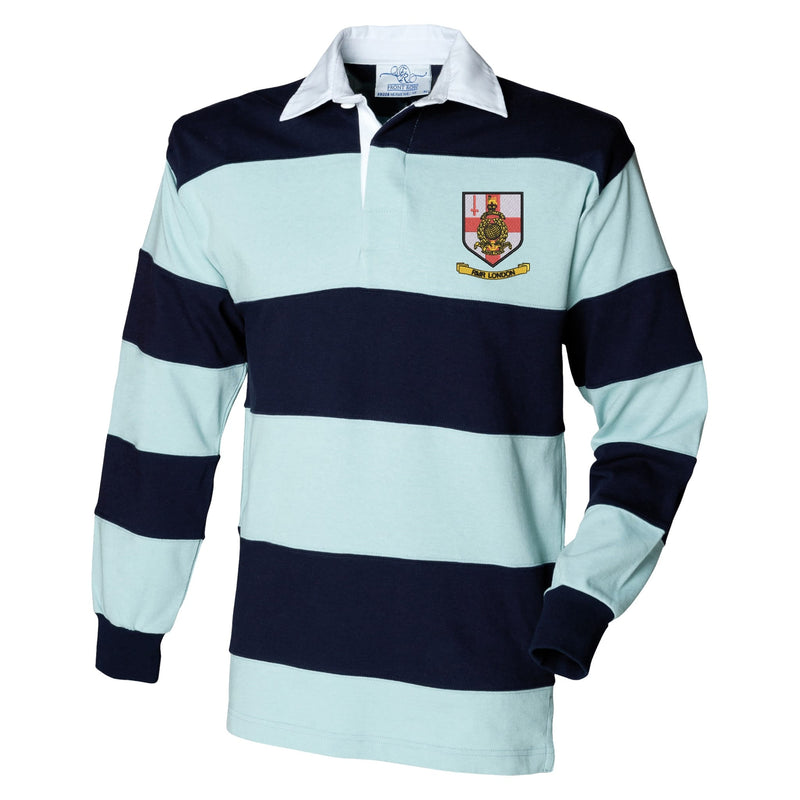 RMR London Front Row Sewn Stripe Long Sleeve Rugby Shirt
