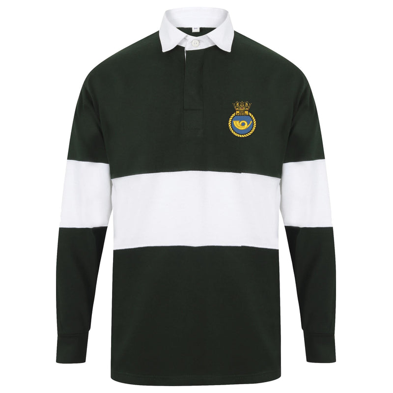 RNR Postal Front Row Long Sleeve Panelled Rugby Shirt
