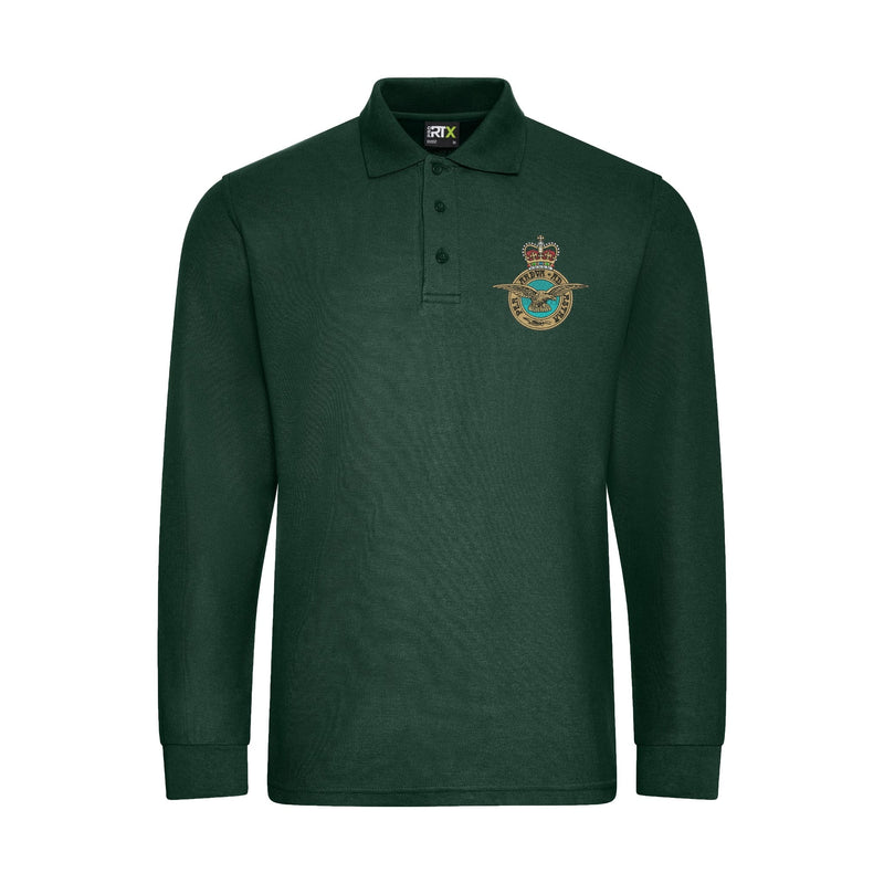 Royal Air Force Eagle Long Sleeve Polo Shirt