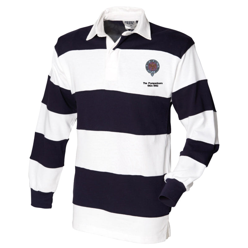 Royal Anglian Pompadour Front Row Sewn Stripe Long Sleeve Rugby Shirt