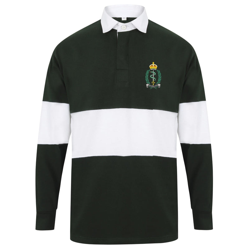 Royal Army Medical Service Front Row Long Sleeve Panelled Rugby Shirt