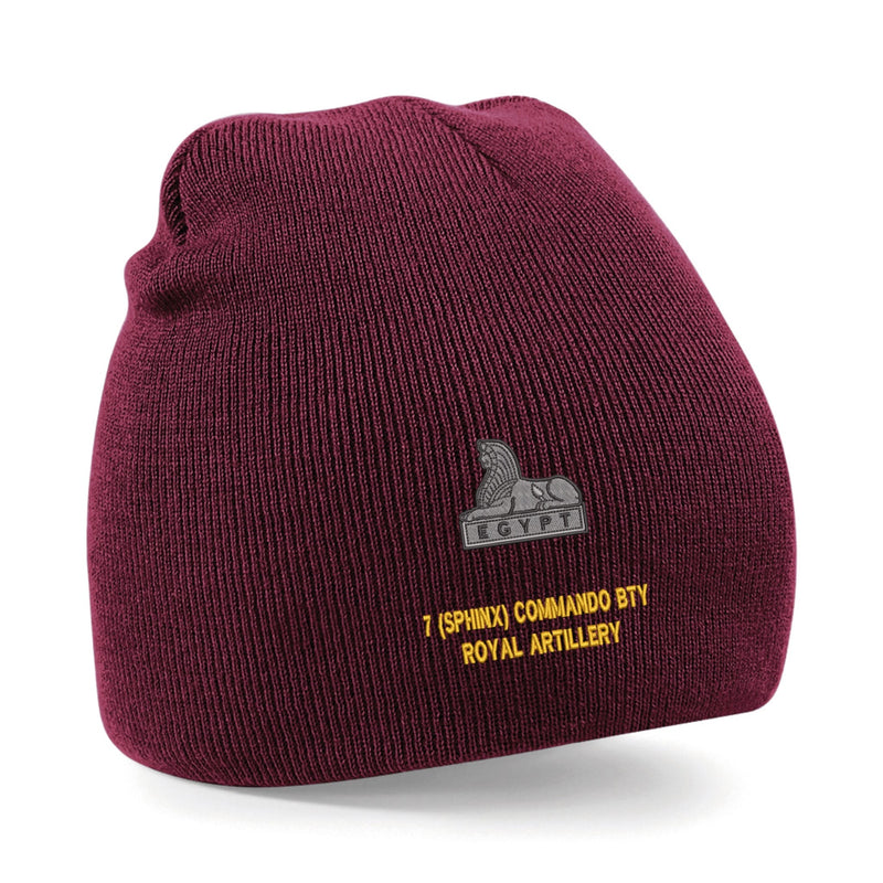 7 (Sphinx) Commando Battery Royal Artillery Beanie Hat