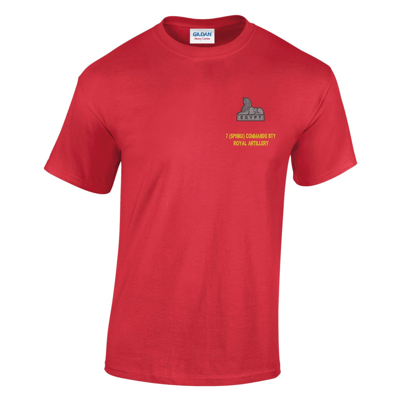 7 (Sphinx) Commando Battery Royal Artillery Cotton T-Shirt