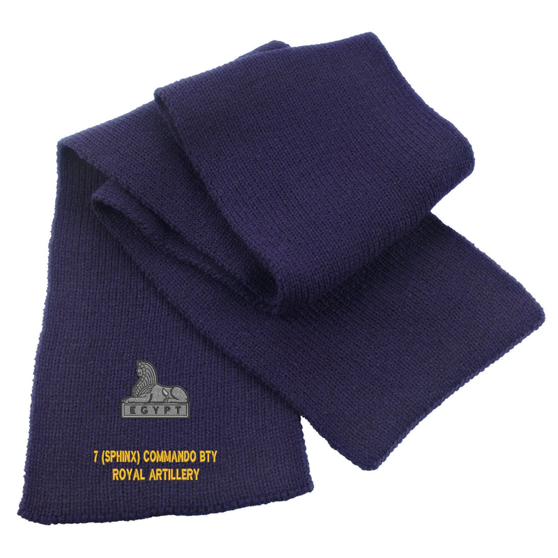 7 (Sphinx) Commando Battery Royal Artillery Heavy Knit Scarf