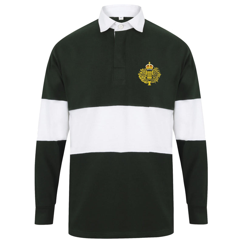 Royal Corps of Army Music - Kings Crown Front Row Long Sleeve Panelled Rugby Shirt