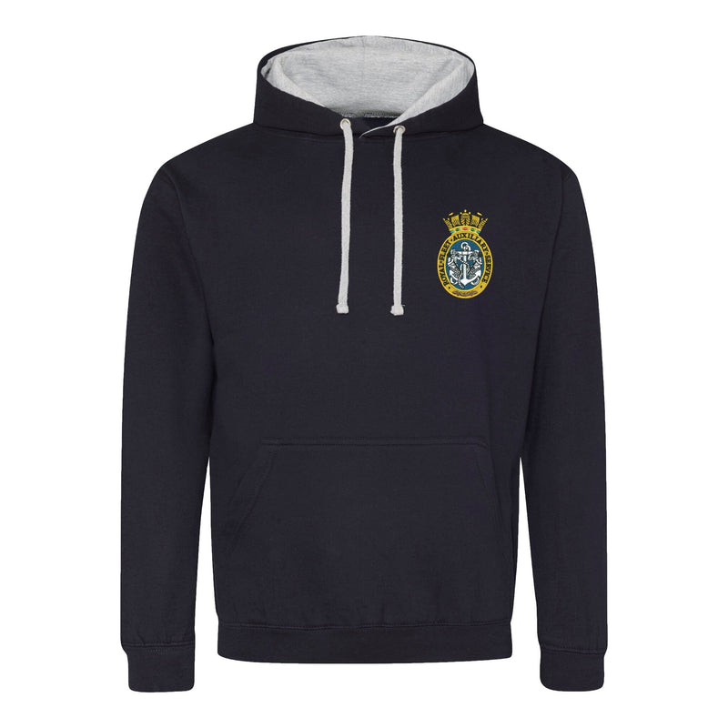 Royal Fleet Auxiliary Service Varsity Contrast Hoodie
