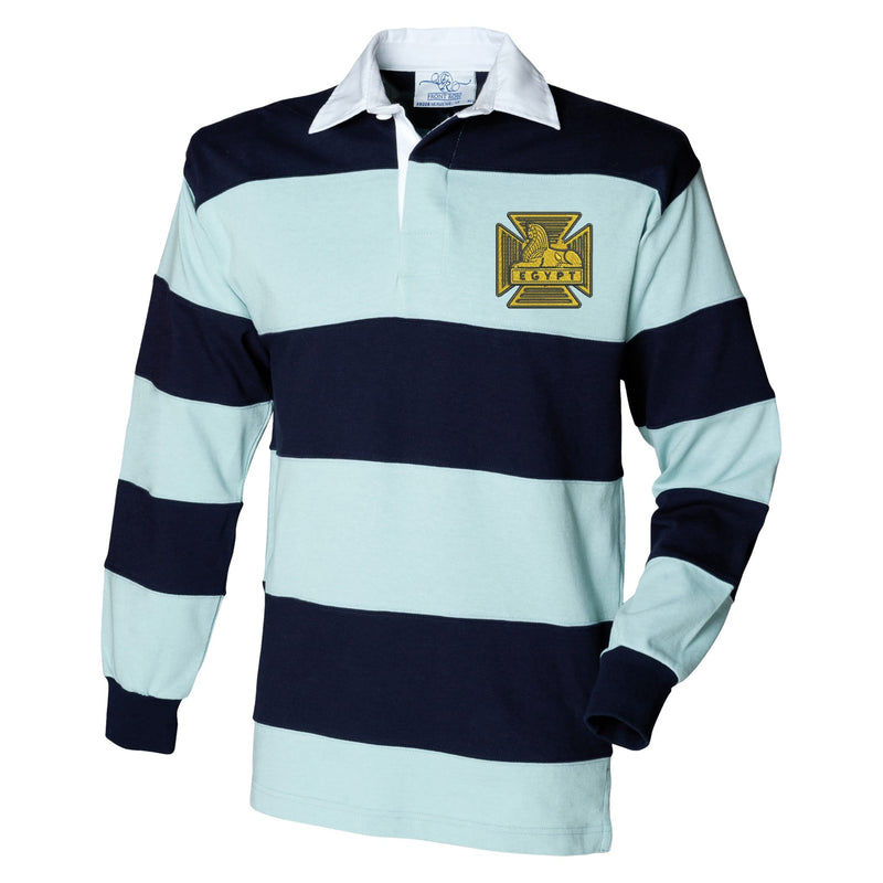 Royal Gloucestershire, Berkshire and Wiltshire Regiment Front Row Sewn Stripe Long Sleeve Rugby Shirt