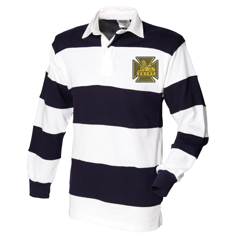 Royal Gloucestershire, Berkshire and Wiltshire Regiment Front Row Sewn Stripe Long Sleeve Rugby Shirt