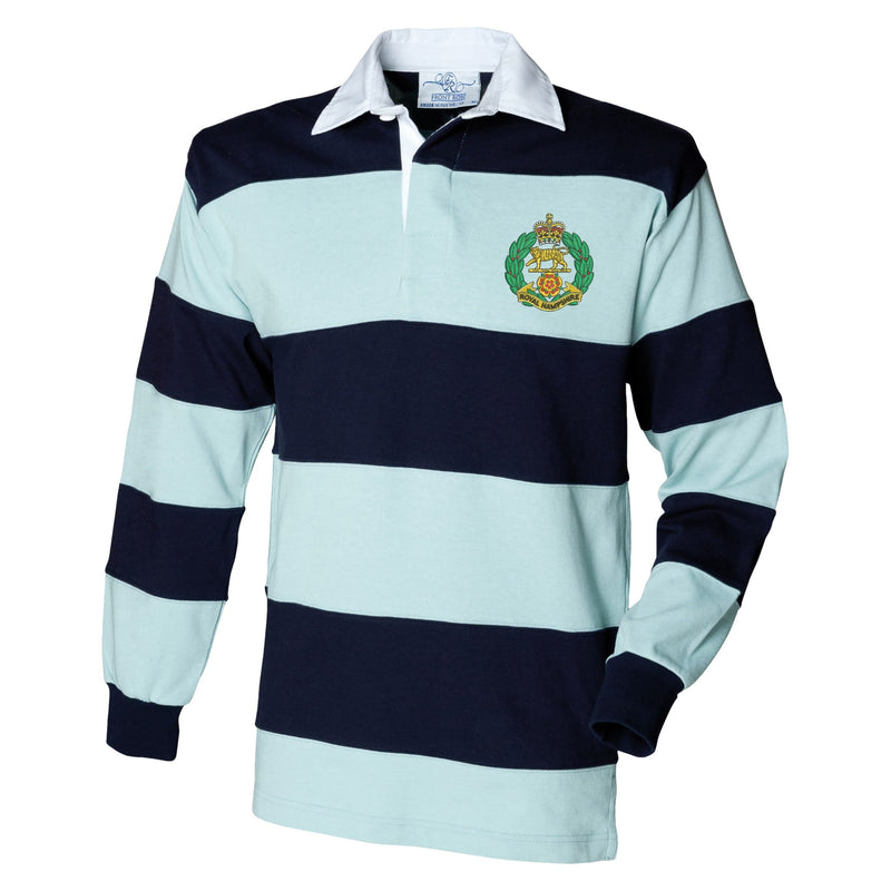 Royal Hampshire Regiment Front Row Sewn Stripe Long Sleeve Rugby Shirt